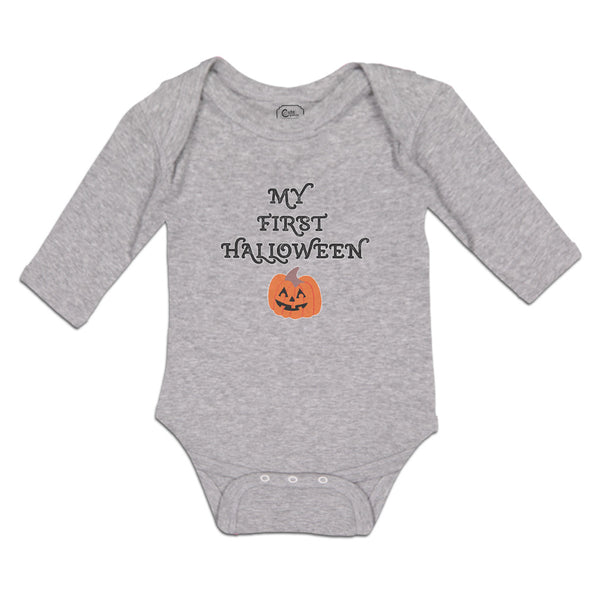 Long Sleeve Bodysuit Baby My First Halloween with Funny Face Boy & Girl Clothes