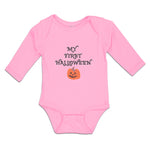 Long Sleeve Bodysuit Baby My First Halloween with Funny Face Boy & Girl Clothes