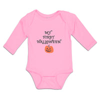 Long Sleeve Bodysuit Baby My First Halloween with Funny Face Boy & Girl Clothes
