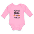 Long Sleeve Bodysuit Baby My First Trick Or Treat with Smile Halloween Cotton