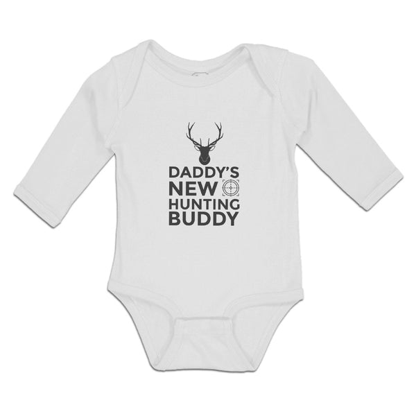 Long Sleeve Bodysuit Baby Daddy's Hunting Buddy Wild Animal Deer Horn Cotton - Cute Rascals