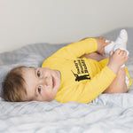 Long Sleeve Bodysuit Baby Daddy's Hunting Buddy Person Standing with Gun Cotton - Cute Rascals