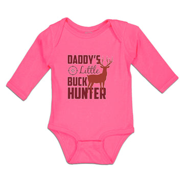 Long Sleeve Bodysuit Baby Daddy's Buck Hunter Wild Deer Horn Standing Cotton