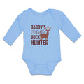 Long Sleeve Bodysuit Baby Daddy's Buck Hunter Wild Deer Horn Standing Cotton