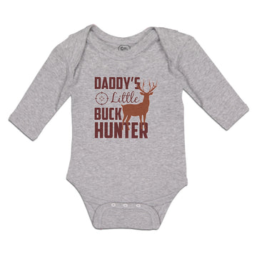 Long Sleeve Bodysuit Baby Daddy's Buck Hunter Wild Deer Horn Standing Cotton