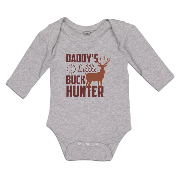 Long Sleeve Bodysuit Baby Daddy's Buck Hunter Wild Deer Horn Standing Cotton - Cute Rascals