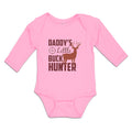 Long Sleeve Bodysuit Baby Daddy's Buck Hunter Wild Deer Horn Standing Cotton