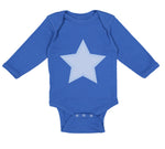 Long Sleeve Bodysuit Baby White Star 4Th of July Independence Boy & Girl Clothes