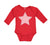 Long Sleeve Bodysuit Baby White Star 4Th of July Independence Boy & Girl Clothes