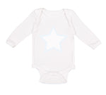 Long Sleeve Bodysuit Baby White Star 4Th of July Independence Boy & Girl Clothes