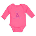 Long Sleeve Bodysuit Baby Happy 1St Mothers Day with Mother and Son Image Cotton