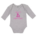 Long Sleeve Bodysuit Baby Happy 1St Mothers Day with Mother and Son Image Cotton - Cute Rascals