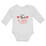 Long Sleeve Bodysuit Baby Our First Mother's Day with Heart Boy & Girl Clothes