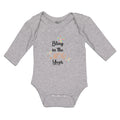 Long Sleeve Bodysuit Baby Bling in The New Year with Crackers Boy & Girl Clothes