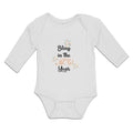 Long Sleeve Bodysuit Baby Bling in The New Year with Crackers Boy & Girl Clothes