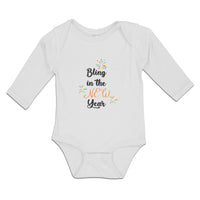 Long Sleeve Bodysuit Baby Bling in The New Year with Crackers Boy & Girl Clothes - Cute Rascals