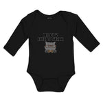Long Sleeve Bodysuit Baby Happy Meow Pet Animal Cat Face Sunglass Bow Cotton - Cute Rascals
