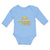 Long Sleeve Bodysuit Baby I Love Oktoberfest with Yellow Heart Cotton