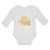 Long Sleeve Bodysuit Baby I Love Oktoberfest with Yellow Heart Cotton