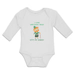 Long Sleeve Bodysuit Baby Love Watching Irish My Daddy Mand Hat Stick Cotton