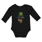 Long Sleeve Bodysuit Baby Don'T Wake Me Fightin' Irish Game Hat Bow Cotton - Cute Rascals