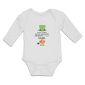 Long Sleeve Bodysuit Baby Don'T Wake Me Fightin' Irish Game Hat Bow Cotton
