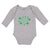 Long Sleeve Bodysuit Baby My First St.Patrick's Day with Irish Shamrock Leaves