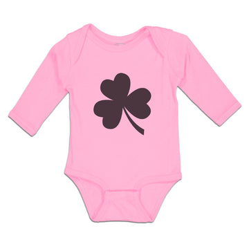 Long Sleeve Bodysuit Baby Irish Shamrock Silhouette Leaf Boy & Girl Clothes