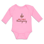 Long Sleeve Bodysuit Baby My First Thanksgiving Bird Boy & Girl Clothes Cotton