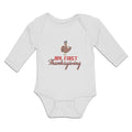 Long Sleeve Bodysuit Baby My First Thanksgiving Bird Boy & Girl Clothes Cotton