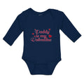 Long Sleeve Bodysuit Baby Daddy Is My Valentine with Hearts Boy & Girl Clothes
