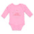 Long Sleeve Bodysuit Baby Daddy's Valentine with Wreath Hearts Design Cotton - Cute Rascals