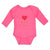 Long Sleeve Bodysuit Baby Little Valentine with Heart Symbol Boy & Girl Clothes