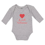 Long Sleeve Bodysuit Baby Little Valentine with Heart Symbol Boy & Girl Clothes