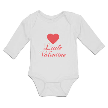Long Sleeve Bodysuit Baby Little Valentine with Heart Symbol Boy & Girl Clothes