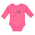 Long Sleeve Bodysuit Baby My 1St Valentine's Day with Heart Symbol Cotton