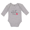 Long Sleeve Bodysuit Baby My 1St Valentine's Day with Heart Symbol Cotton