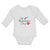 Long Sleeve Bodysuit Baby My 1St Valentine's Day with Heart Symbol Cotton