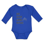 Long Sleeve Bodysuit Baby Eat. Sleep. Game. Repeat. Video Game Cotton - Cute Rascals