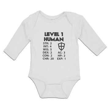 Long Sleeve Bodysuit Baby Level 1 Human Boy & Girl Clothes Cotton