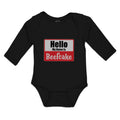 Long Sleeve Bodysuit Baby Hello My Name Is Beefcake Boy & Girl Clothes Cotton