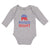 Long Sleeve Bodysuit Baby Raised Right with An American Republican Flag Cotton