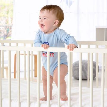 Long Sleeve Bodysuit Baby Raised Right with An American Republican Flag Cotton