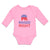 Long Sleeve Bodysuit Baby Raised Right with An American Republican Flag Cotton