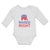 Long Sleeve Bodysuit Baby Raised Right with An American Republican Flag Cotton