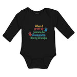 Long Sleeve Bodysuit Baby Grow Wanna Awesome like My Grandpa Handprint Cotton - Cute Rascals