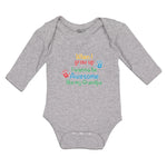 Long Sleeve Bodysuit Baby Grow Wanna Awesome like My Grandpa Handprint Cotton - Cute Rascals