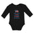 Long Sleeve Bodysuit Baby Our Free My Mommy Brave Country Flag Star Cotton