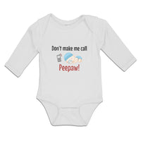 Long Sleeve Bodysuit Baby Don'T Peepaw! Baby Sleeping Niple Mobile Cotton - Cute Rascals