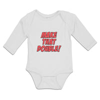 Long Sleeve Bodysuit Baby Make That Double! Boy & Girl Clothes Cotton